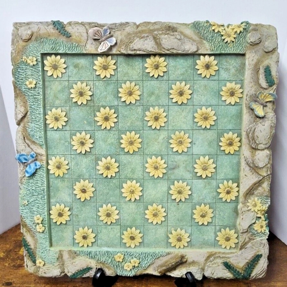 Cracker Barrel Flower Checkers Chess BOARD ONLY, Ladybug Feet
